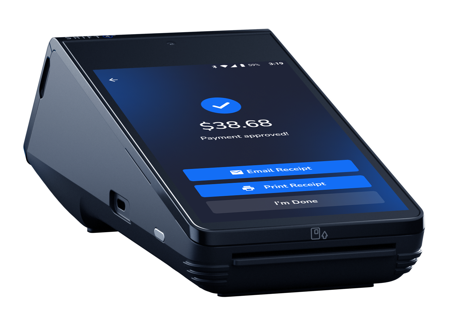 Shift4 Duo compact 2-in-1 mobile POS for tableside and curbside ordering